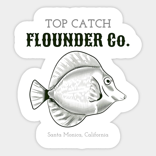 Top catch Sticker by Gnawtees